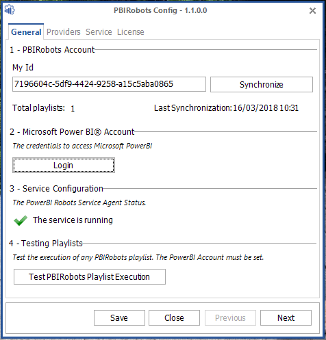 Send Power BI reports with PowerBI Robots - Synchronizing a playlist in the PowerBI Robots desktop agent