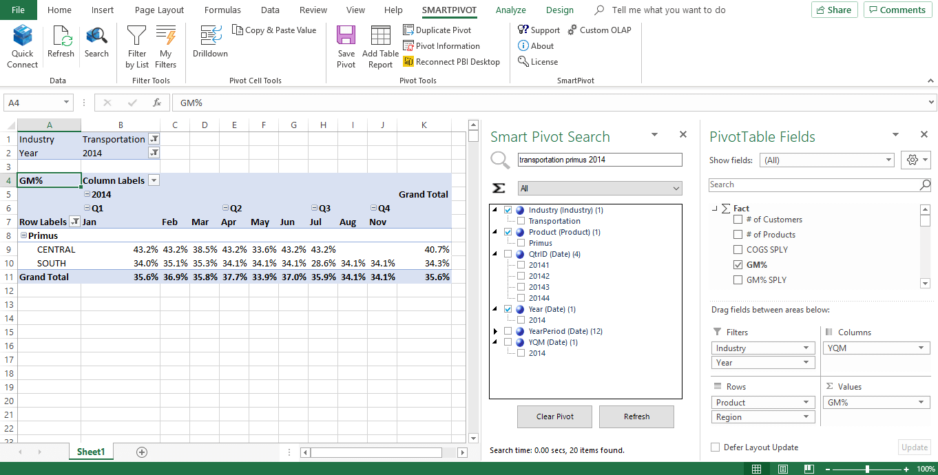 Selecting fields