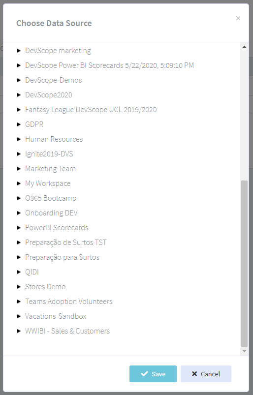 Adding a data source to PowerBI Data Portal