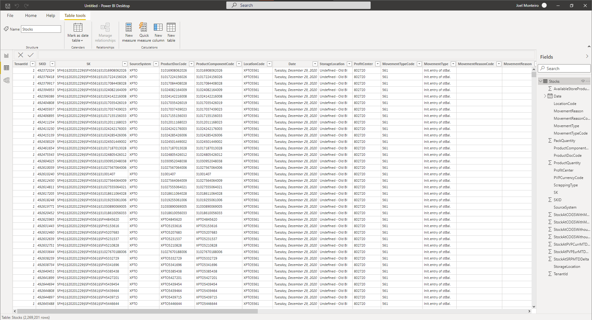Data in Power BI Desktop