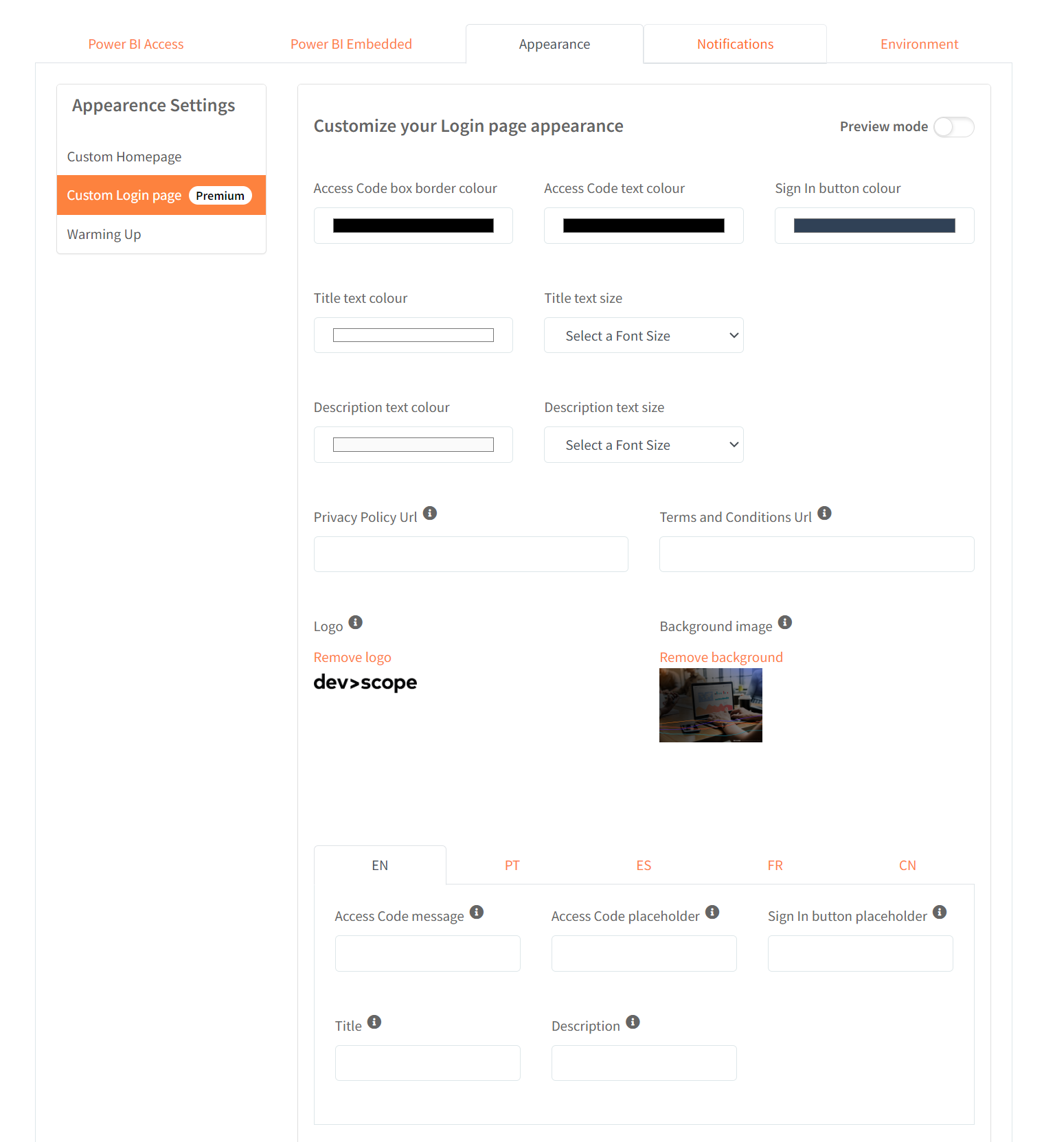 How to customize PowerBI Portal’s login page 3